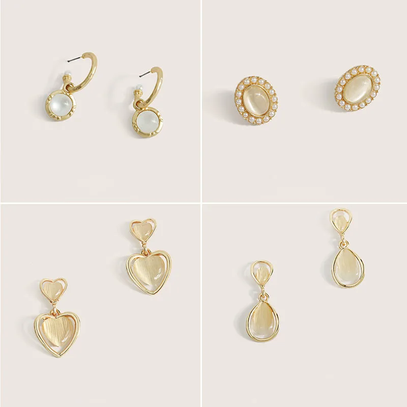 Быстро раскупаемый 1 пара сымитированная перла Женские Длинные Позолоченные