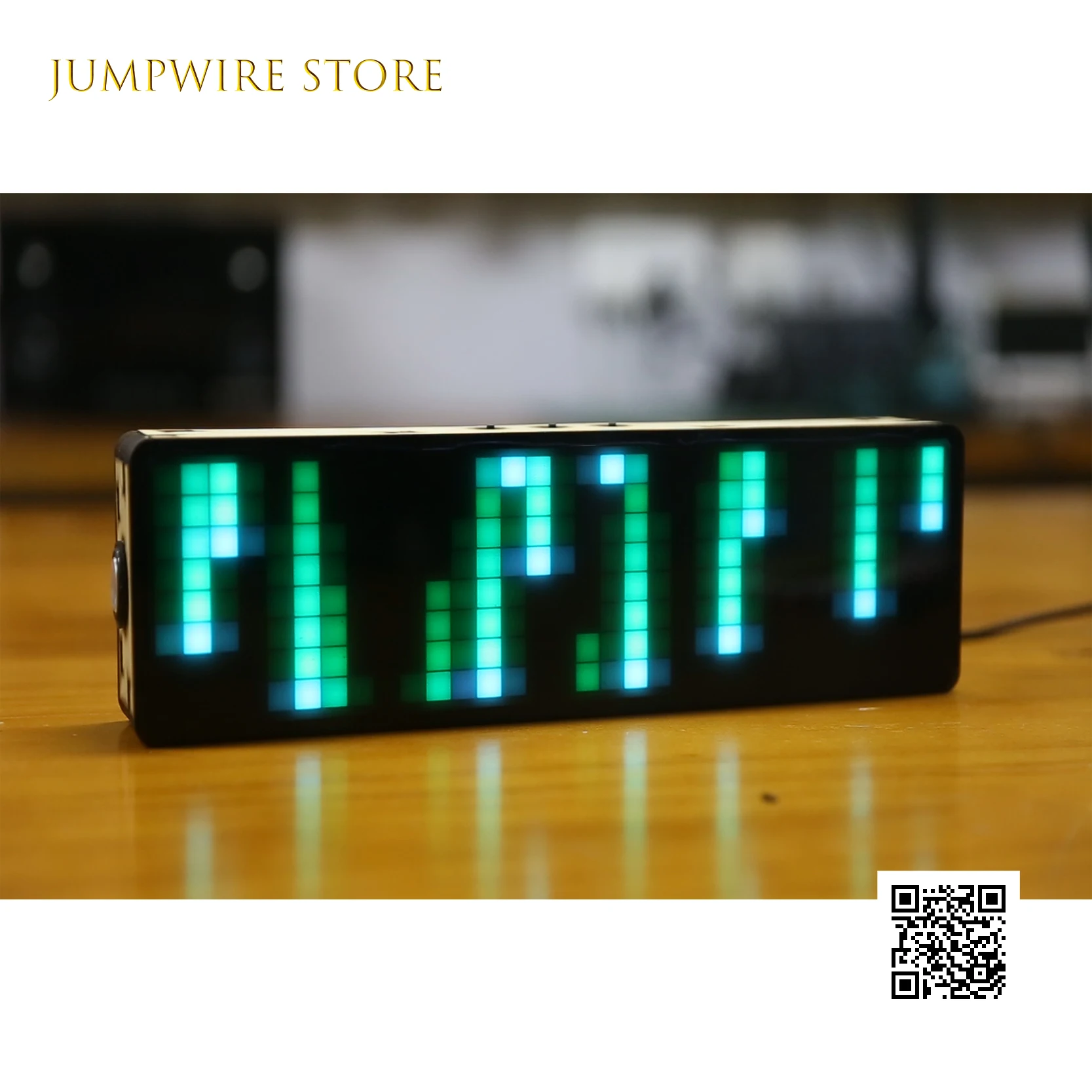 Часы Awtrix Pixel Clock набор для самостоятельной сборки корпус из березовой доски