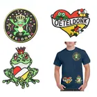 Oeteldonk эмблема полная вышитая лягушка карнавал для Нидерландов наклейки на одежду утюгом вышитые нашивки для одежды G