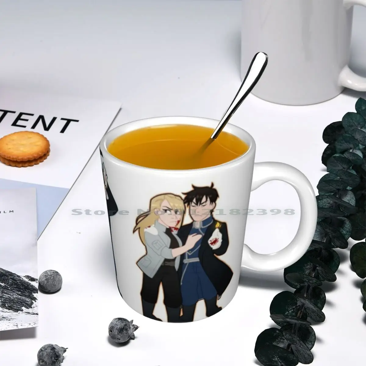 Royai Design Set Ceramic Mugs Coffee Cups Milk Tea Mug Fullmetal Alchemist Roy Riza Hawkeye