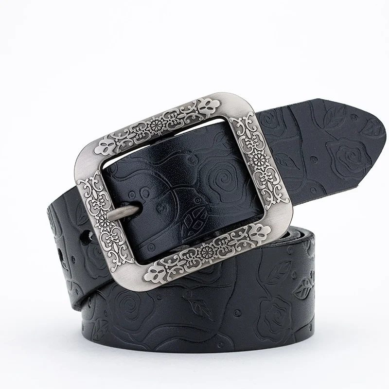 

Ремень из воловьей кожи с рельефной пряжкой в стиле ретро