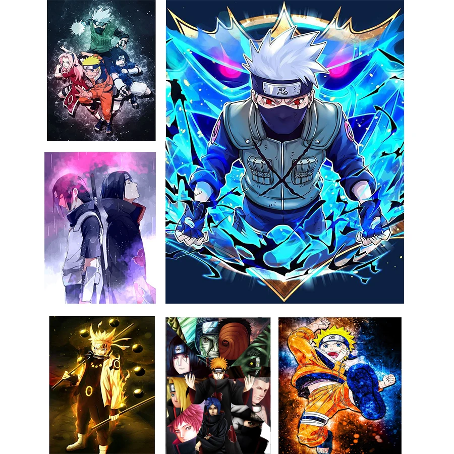 

Diamond Painting Kit Kaleidoscope Eyes Susanoo Kakashi Ninja Japanese Anime 5D DIY Mosaic Cross Stitch Crafts Home Decoration