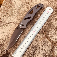 NEW Gerber Outdoor Folding Knife Baked Steel Sawtooth Blade Camping Self-Defense Kitchen Fruit Appliance Sport EDC Tools