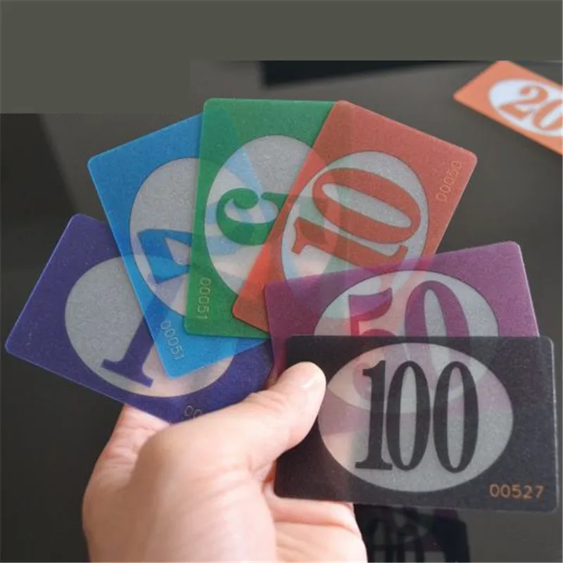 Прозрачные матовые чипы для Маджонга пластиковые покерные казино 30 шт. 85*54 мм