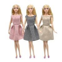 11 5 houndstooth plaid gown 30cm doll outfits for barbie princess dress for barbie doll clothes 16 bjd dolls accessories toys