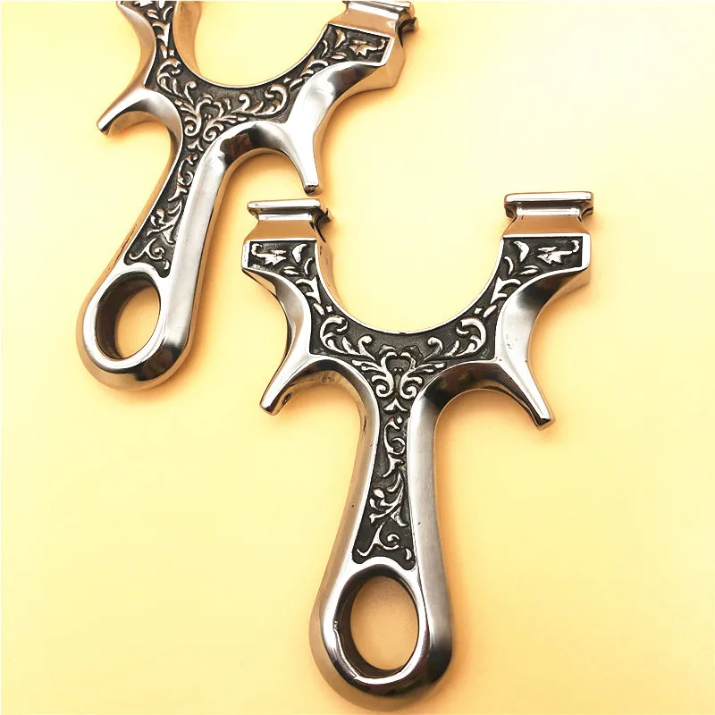 

High Quality Stainless Steel Titanium Steel Outdoor Slingshot Powerful Rubber Band Marble Hunting Shooting Children's Toy Game