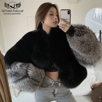 woman natural fur coats winter outwear thick warm fur overcoats women whole skin genuine fox fur jackets 2021 trendy fur coat