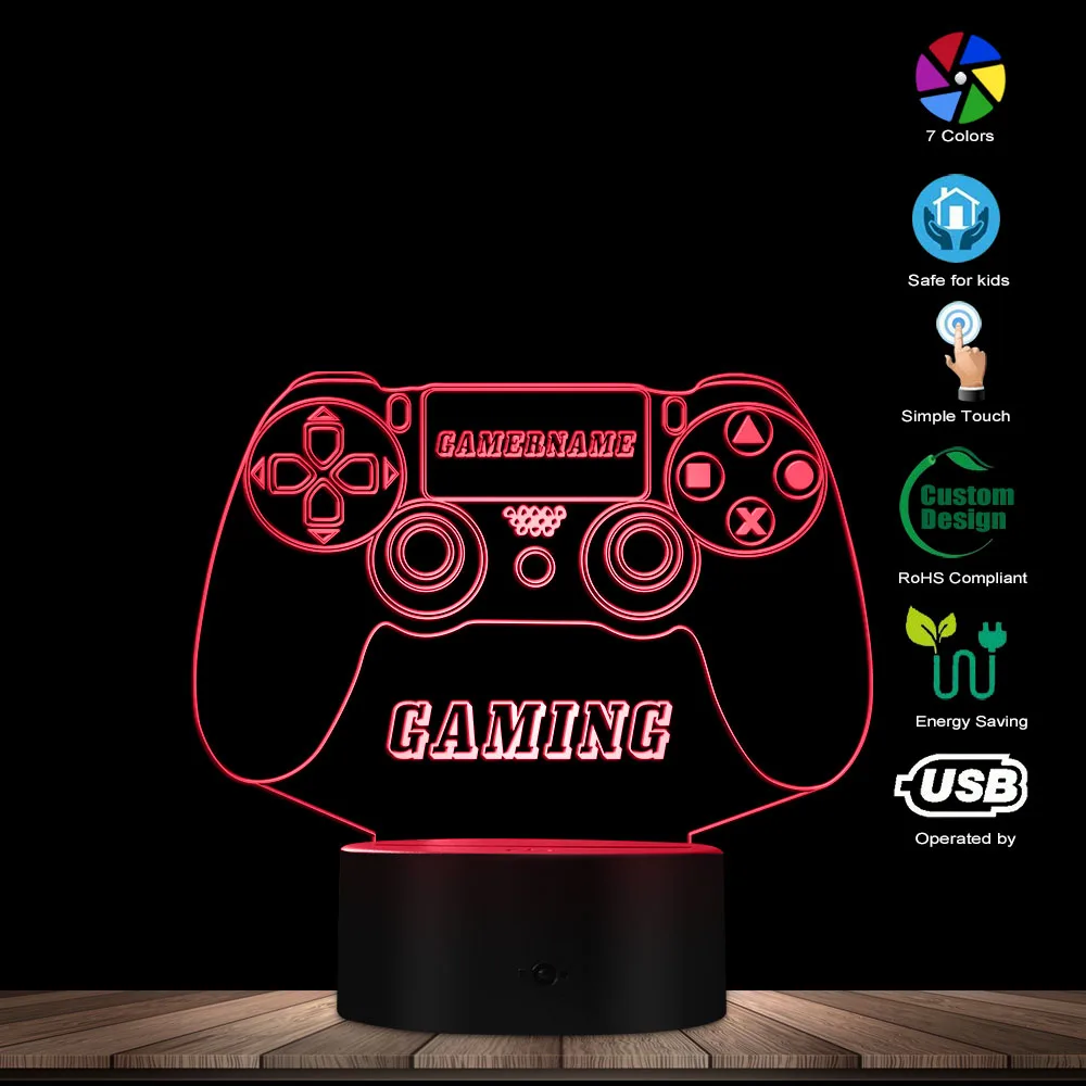 Настосветильник лампа светодиодная с изменяющимися цветами 7 цветов|Ночники| |