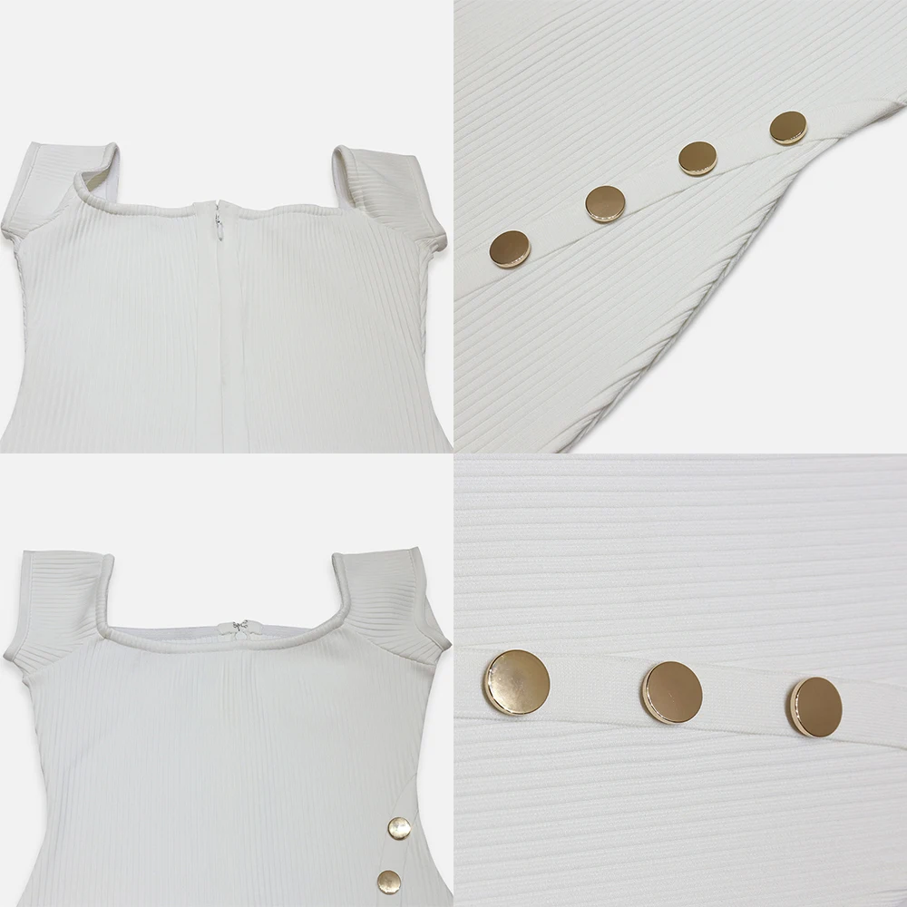 

2021 Spring Women Bandage Dress Ladies Sexy Irregular Hem Oblique Buckle Off Shoulder Slim Elastic Bodycon Party Dresses Vestido