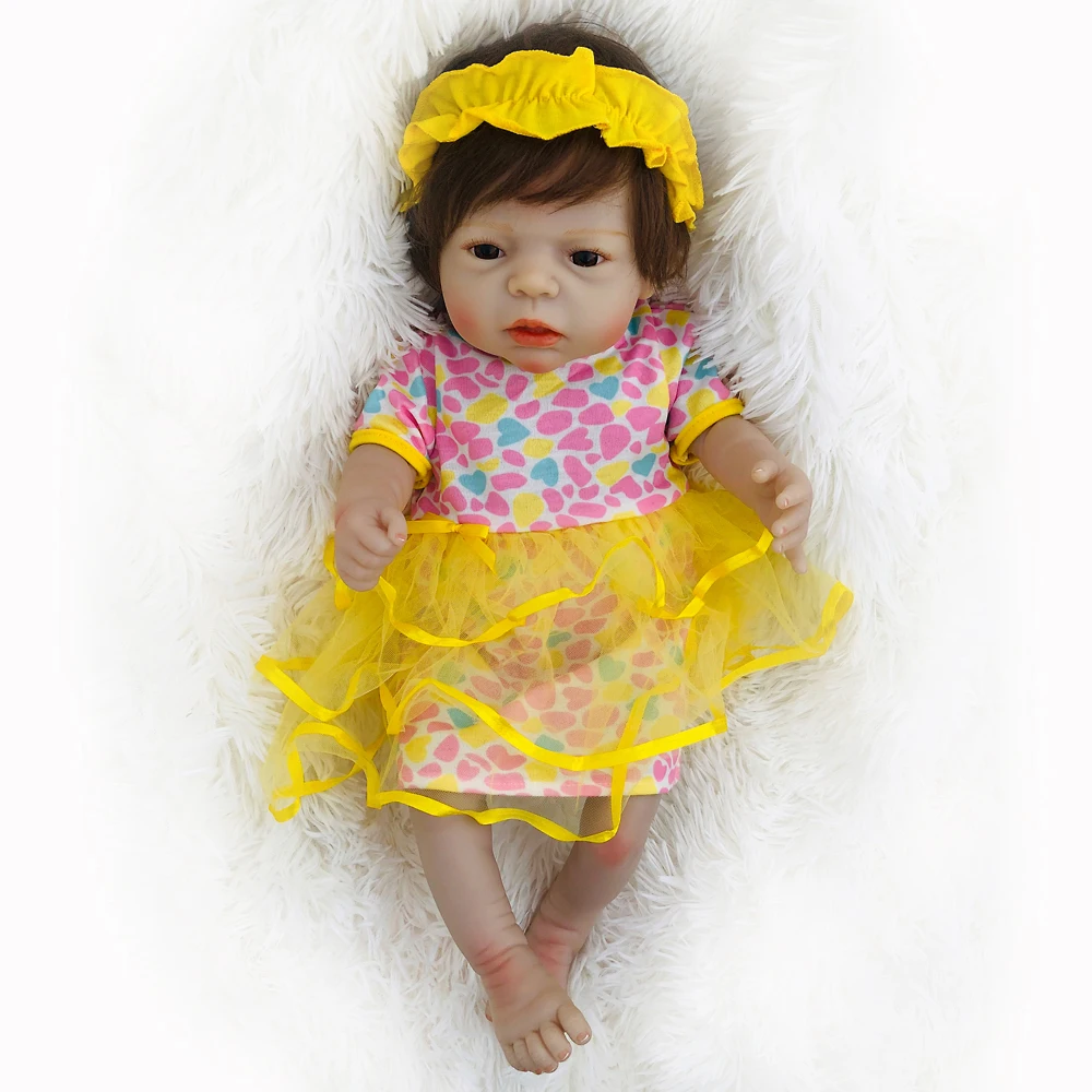 22 дюйма Bebes reborn boneca девочка ребенок полное тело силиконовые виниловые куклы 55 см реалистичные Новорожденные куклы Рождественские подарки для детей
