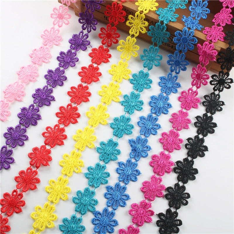 

2yards/lot 25mm Lace Ribbon Tape Clothing Wedding Dress Jewelry Embroidered Net White Lace Trim Fabric for Sewing Decoration