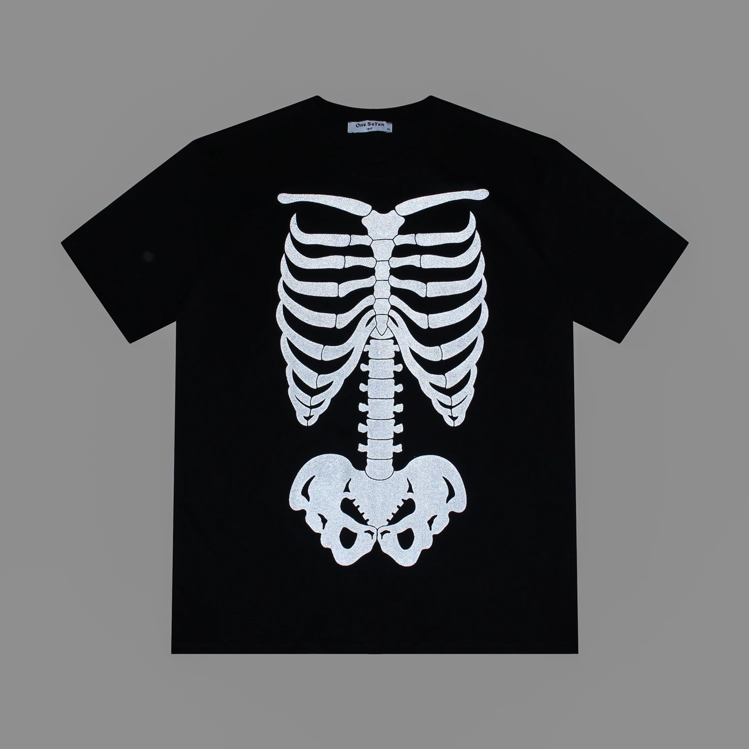 

UNCLEDONJM Reflective Skeleton tshirt men streetwear hip hop t shirt Men Hip Hop Cotton Tee Shirt Homme Tops tees LY-Z28