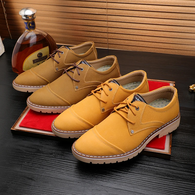 

genuine Leather Men Casual Shoes lace up Autumn Fashion Sneakers oxfords outdoor Footwear Male Flats Mens Shoes Man Designer