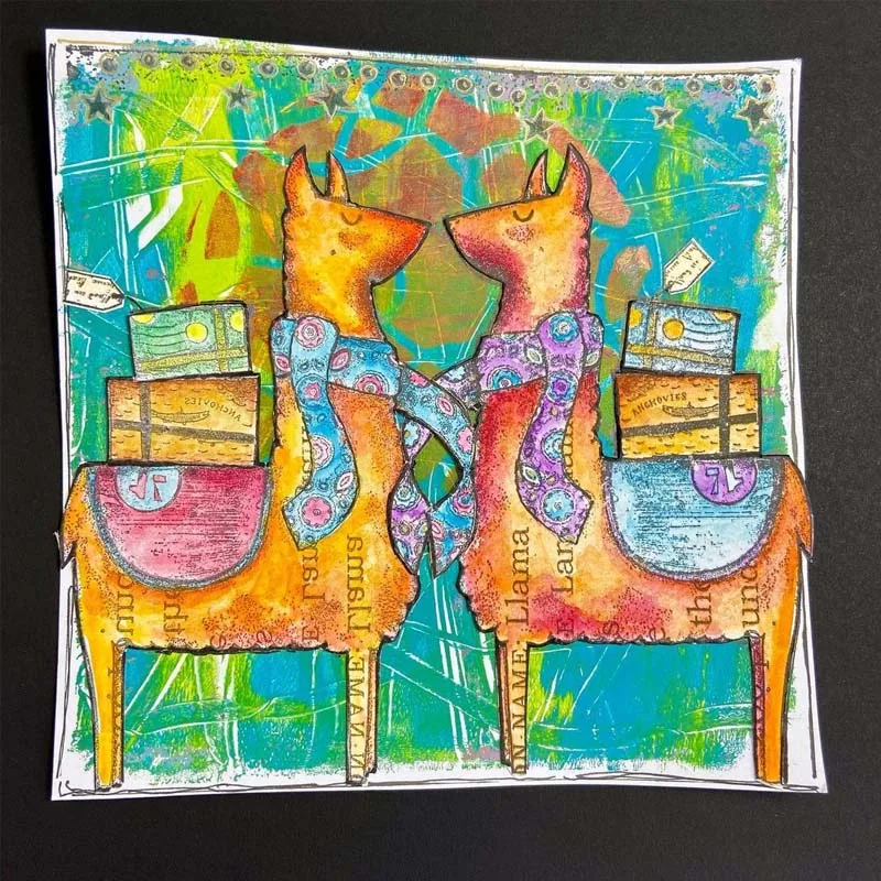 Штамп с ламой для скрапбукинга прозрачный силиконовый штамп изображением