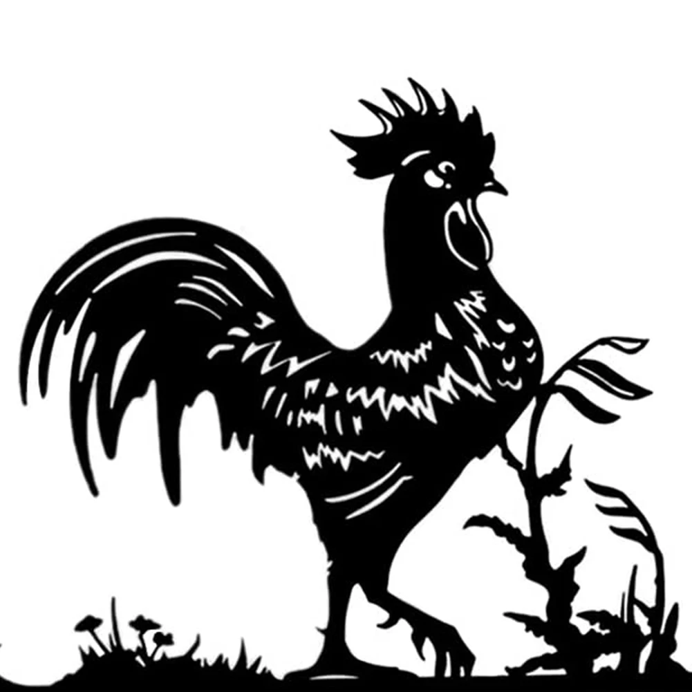 

Weathervane Garden Stake Wind Decor Indicator Measuring Tool Roof Mount With Rooster Pattern Ornament For Outdoor Farmhouse Yard
