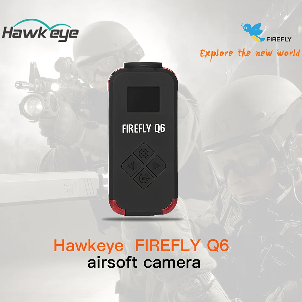 Firefly Q6 страйкбол камера 2 5 K HD Экшн-камера OLED экран 120°широкоугольная