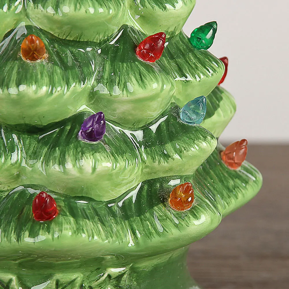 Светильник ящаяся керамическая Рождественская елка настольное Рождественское