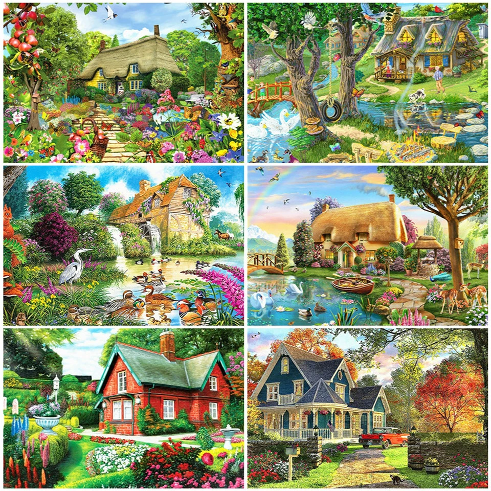 Раскраска по номерам для взрослых AZQSD домашняя на холсте акриловая краска сделай