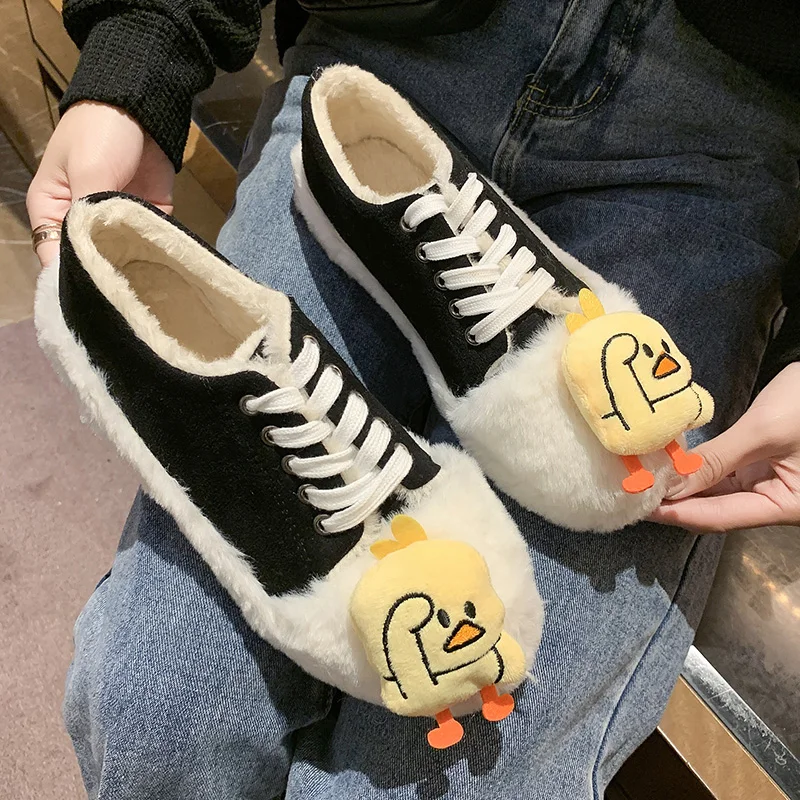 

Shoes Woman 2021 Modis Loafers Fur Soft Casual Female Sneakers Round Toe New Cute Small Comfortable Winter Cross Moccasin Leisur