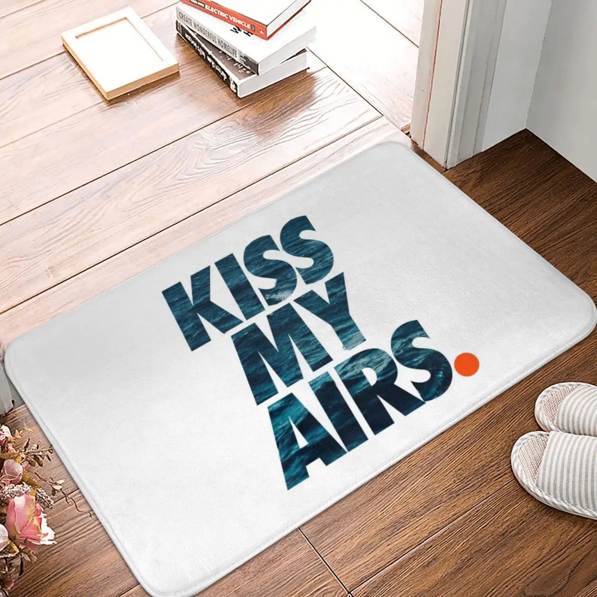 

Полиэстеровый коврик для входной двери KISS MY Air, нескользящий коврик для ног, нескользящий коврик для входа, кухни, спальни, балкона, мультяшный