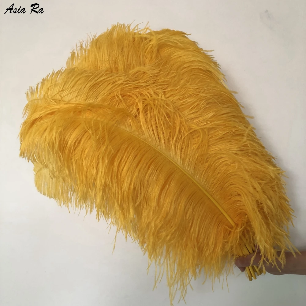 

10 шт., перья страусиных хвостов, золотистого и желтого цвета
