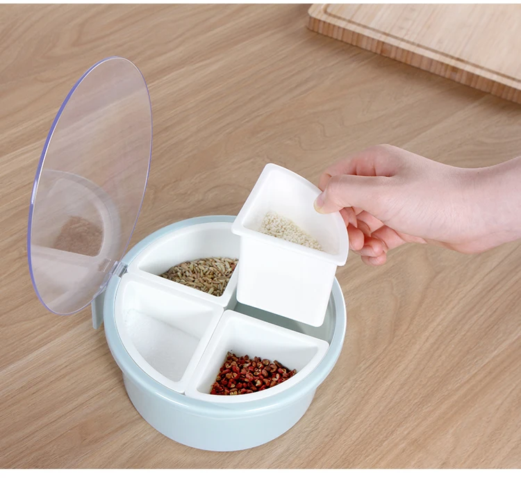 Коробка для приправ четыре ячейки один комплект кухонных принадлежностей