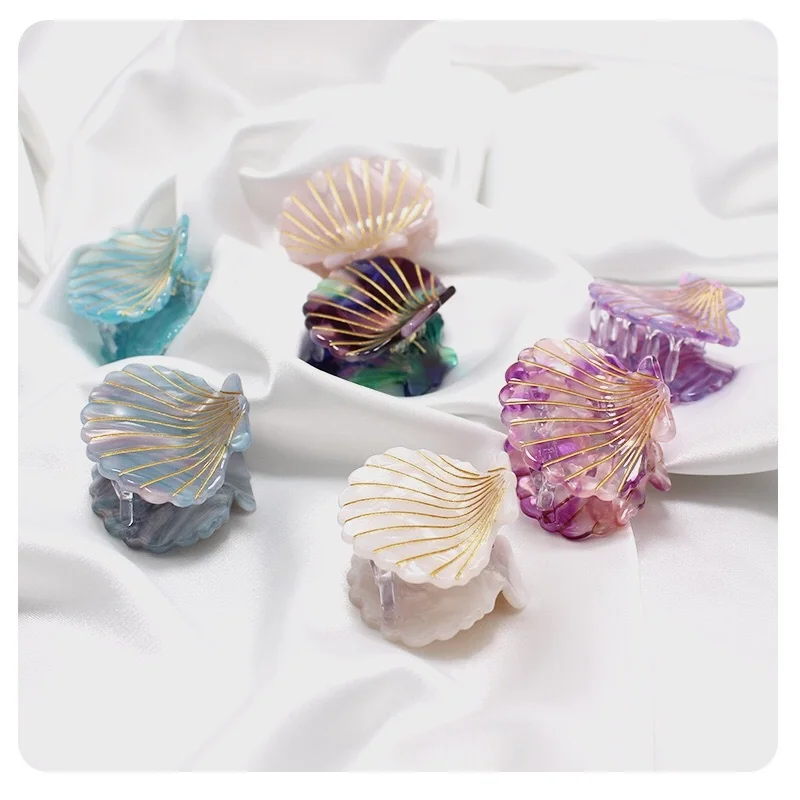 2019 New Fashion Shell Party Hair Clip Acetate Resin Floral Bohemia Hairgrips Ponytail Hairpins Starfish Women Accessories |