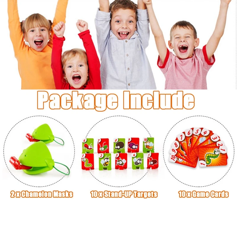 

Kids Funny Toy Blow Volume Long Tongue Take Card-Eat Pest Catch Bugs Game Desktop Games Board Games Children Novelty Toys Gift