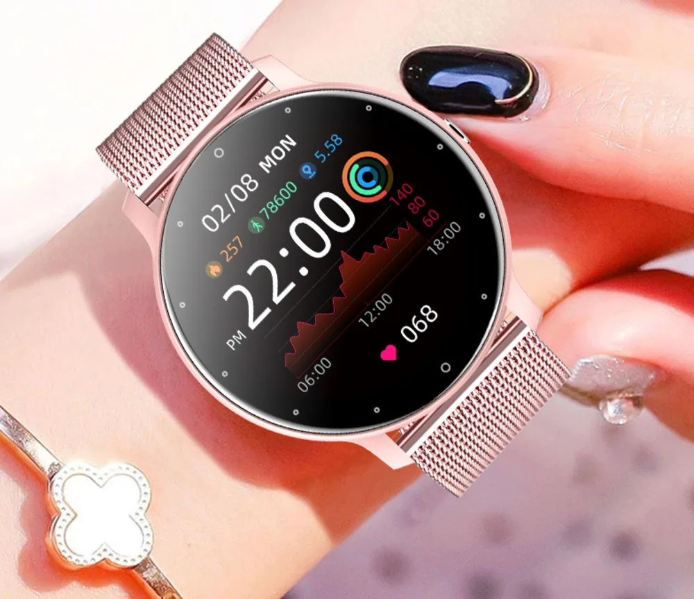 

Lige 2021 new women's smart watch men's color touch screen full set of fitness tracker Bluetooth call smart clock women's smart