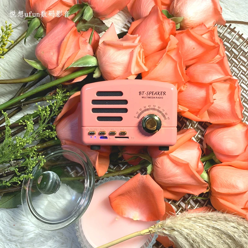 Bluetooth Колонка ICL в стиле Одри для девушек Беспроводная мини ретро музыкальный