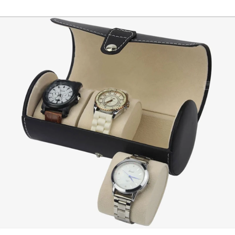 3 Slots watch Case Stylish Portable Display atch Storage Box