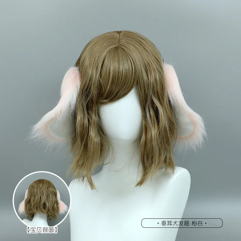 Повязка для волос Kawaii женщин и девочек милая собака кролик плюшевая повязка на