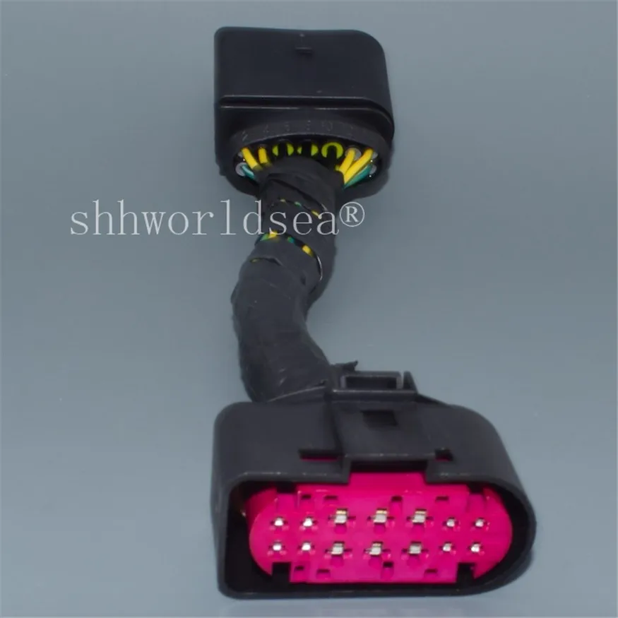 

1 комплект, 14 контактов, 14 контактов, Автомобильная ксеноновая лампа, разъем для автомобильной фары, водонепроницаемый разъем 1J0973737 1J0973837 для VW