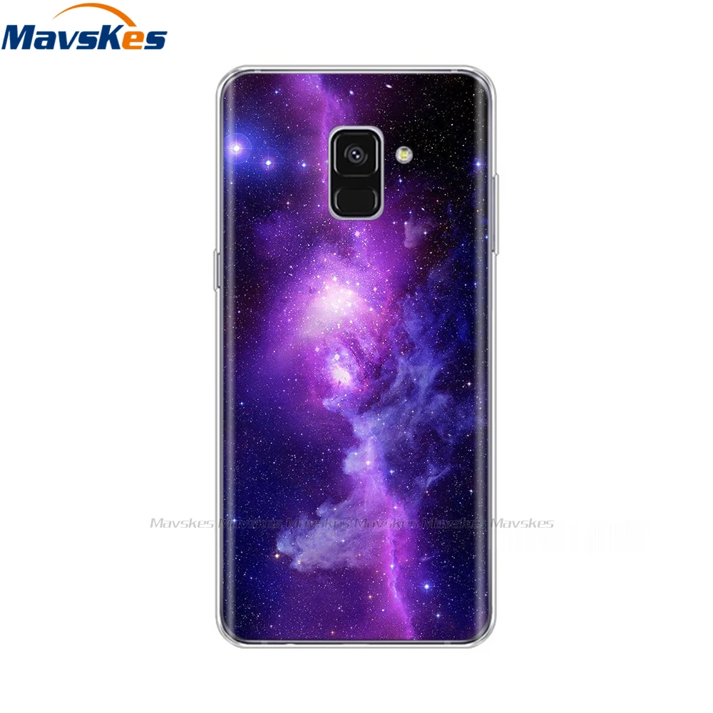 Силиконовый чехол для телефона Samsung Galaxy A8 2018 A530 A530F Plus мягкий прозрачный из ТПУ