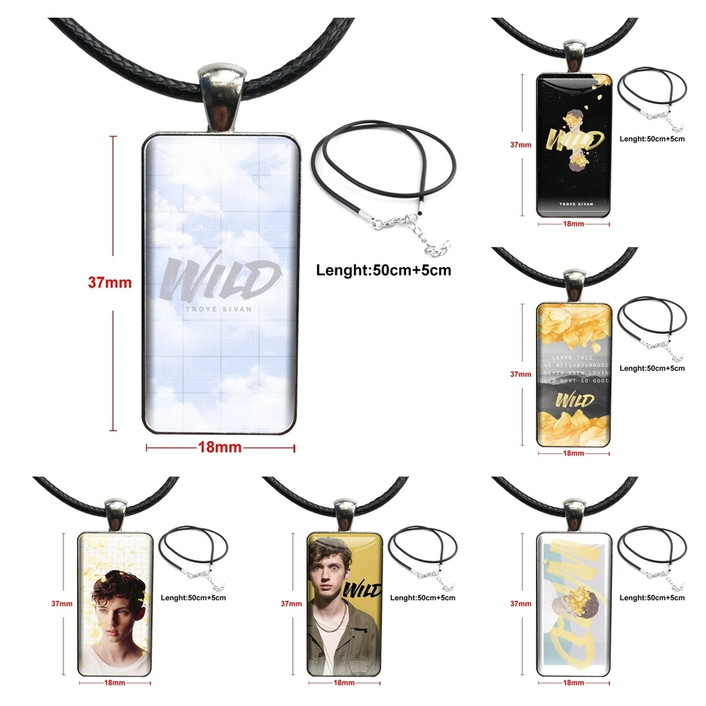 Сиван дикий текст заблокированном экране стеклянный кулон ожерелье ручной