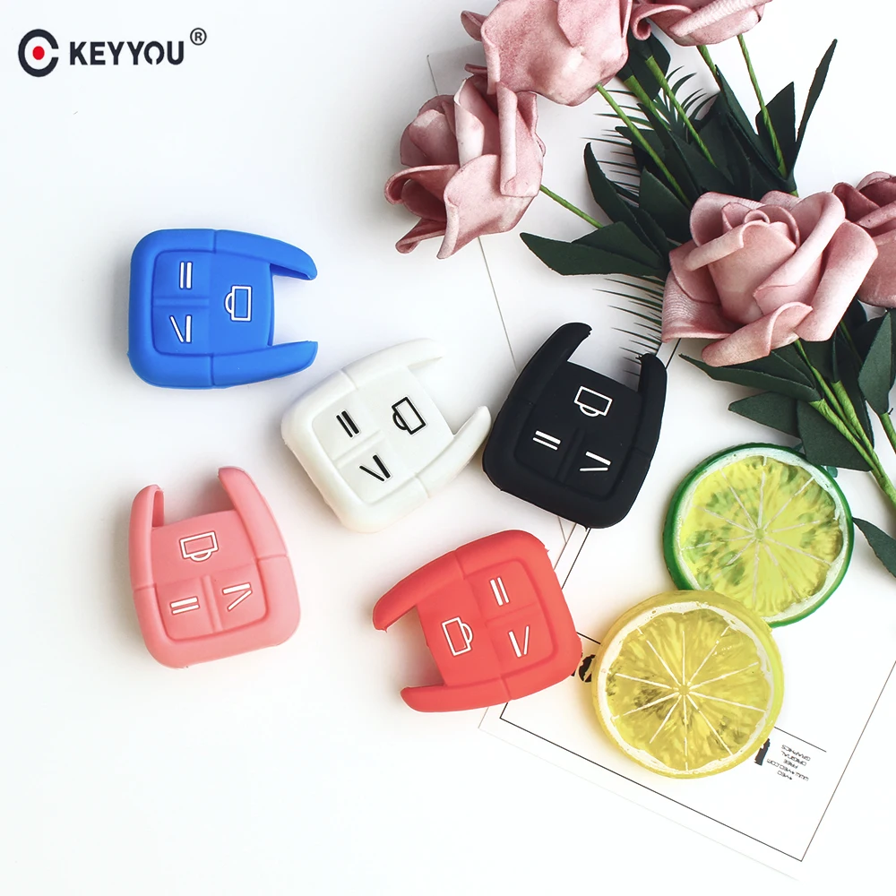 KEYYOU 3 кнопочный чехол для дистанционного ключа от машины силиконовый Opel VAUXHALL VECTRA
