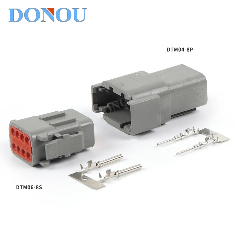 

DTM06-8S Deutsch waterproof connector DTM04-8P connectors male female head terminal wiring harness plug