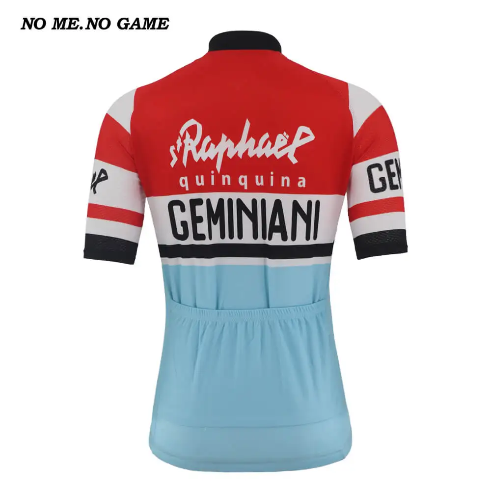Мужская велосипедная майка NO ME GAME Pro в стиле ретро синий и красный цвета летняя