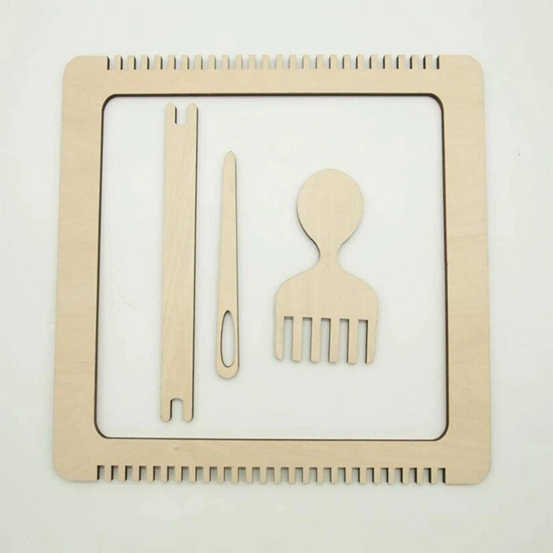 

DIY Tapestry Knitting Machine Durable Wooden Weaving Loom Comb Shuttle Needle Set Tapestry Sweater Handmade Tool