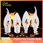 Светодиодная лампа E27 Edison Flicker Flame led Candle Light Fire Light ing Vintage 3 Вт AC220V 240 в хвост Ретро Декор энергосберегающая лампа