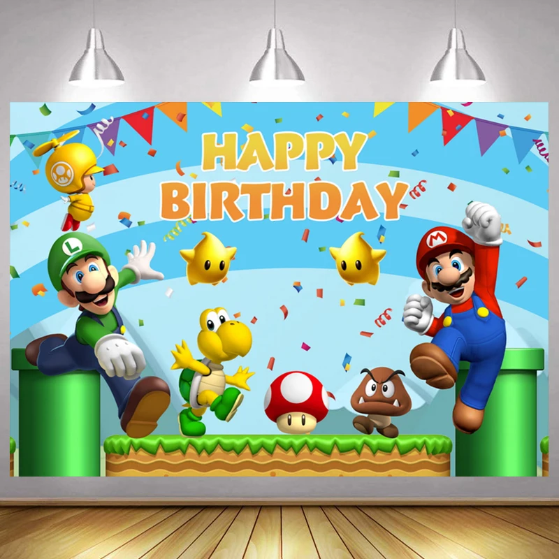 Виниловый фон для вечерние фотосъемки в стиле Луиджи | Дом и сад