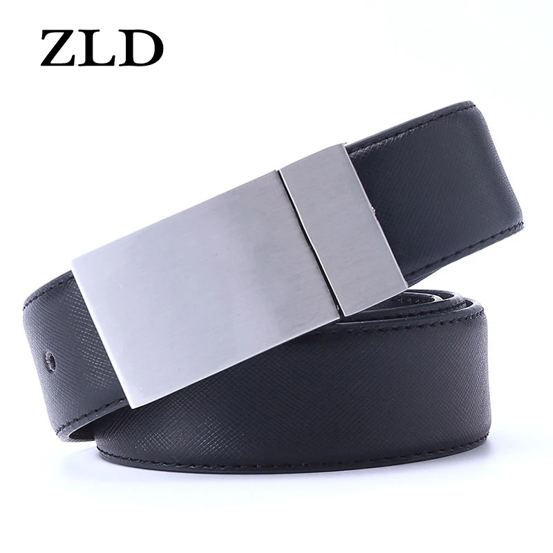 ZLD Double Sided Genuine Leather Men's Leather Belt Fashion Alloy Rotating Buckle Genuine Casual Jeans Luxury Brand Waist Belt