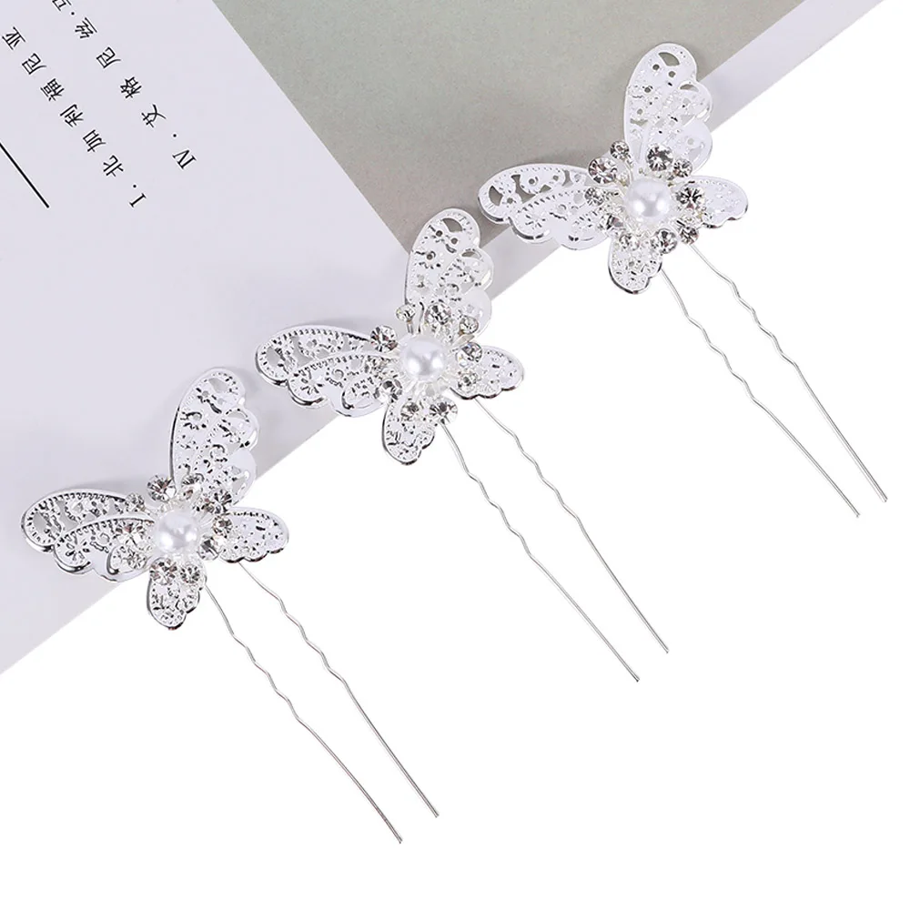 3 шт. новая свадебная заколка для волос невесты с золотым и серебряным жемчугом