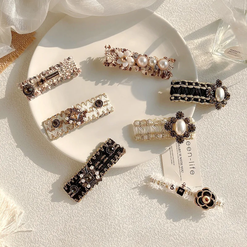 Модные заколки для волос с жемчугом женские популярные в стиле Ins корейские