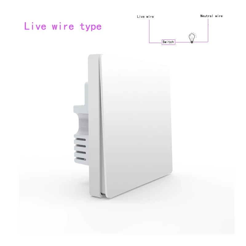 Live type 1 Умный переключатель Aqara, светильник с дистанционным управлением, ZiGBee, wifi, беспроводной ключ, настенный проводной переключатель, умный дом, работа для mi jia mi Home APP - Цвет: Live type 1