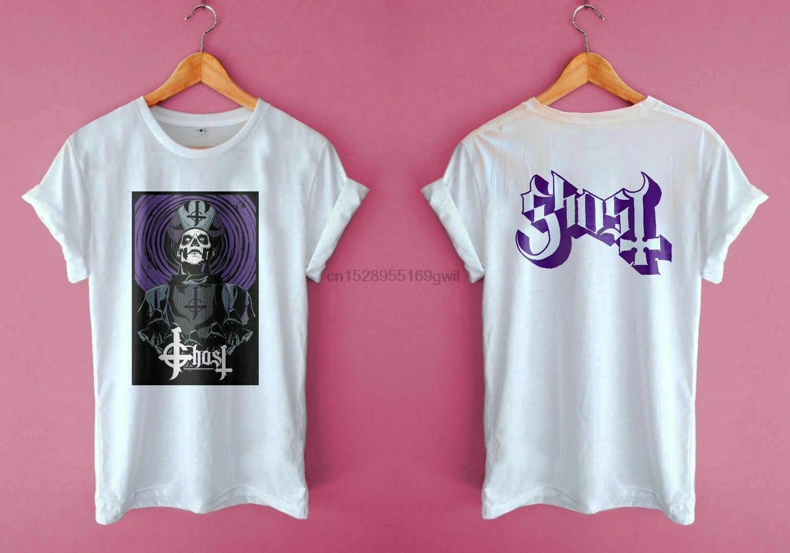 Новый папа призрак EMERITU s m ETAL Группа логотип США Размер L XL 2XL 3XL футболка EN1| |