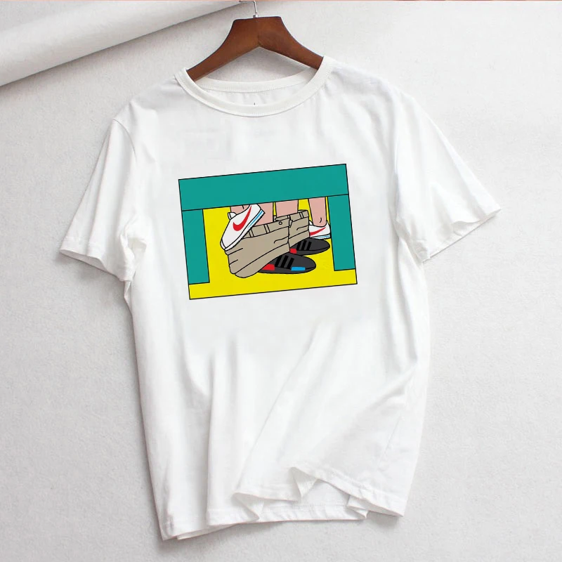 Веселая футболка с изображениями Анны лоччи серии SneakerSutra женская ulzzang Harajuku