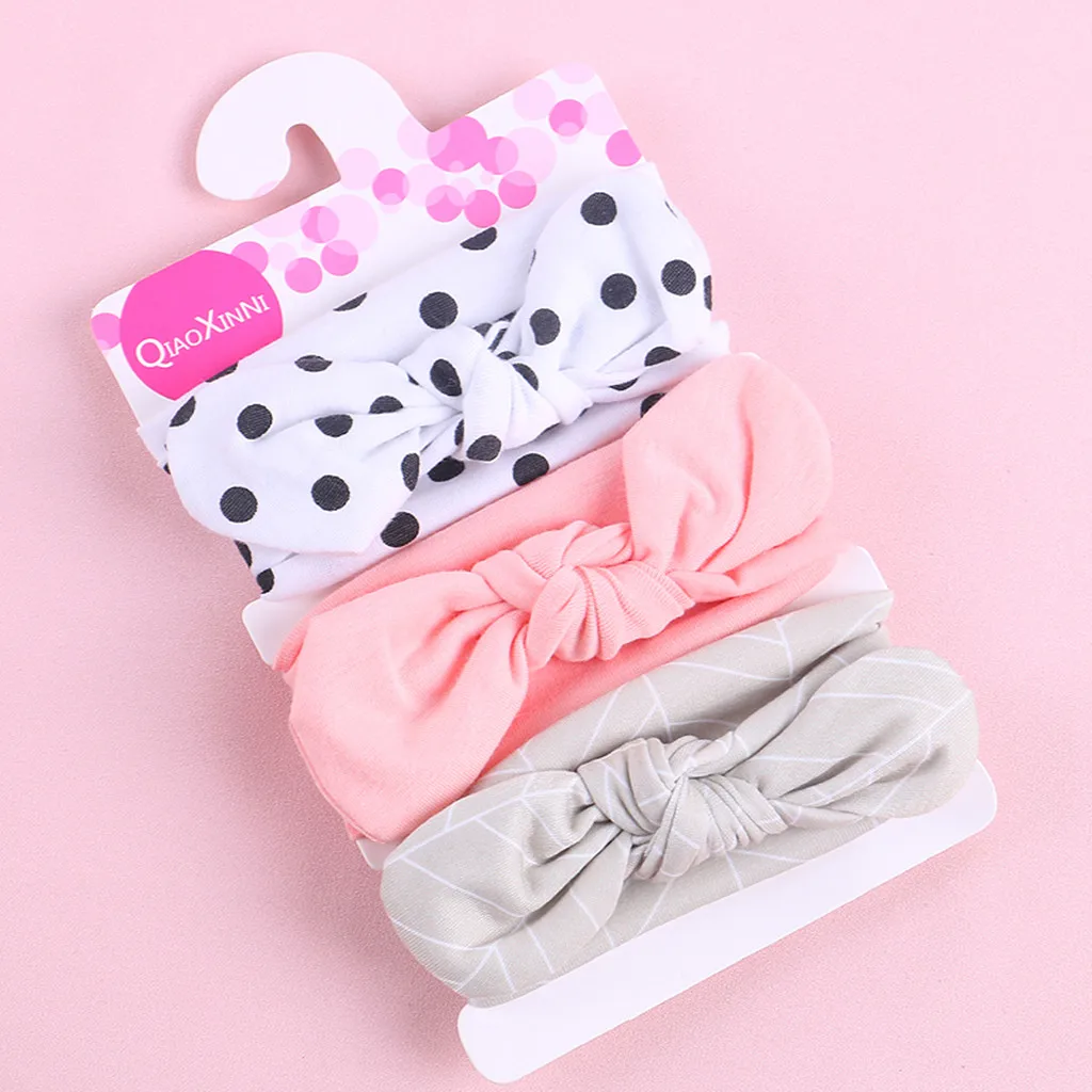 3 шт. Детская повязка на голову с цветочным рисунком для девочек детские