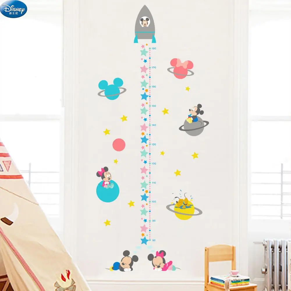 Настенная Наклейка с измерителем высоты Микки и Минни|Наклейки на стену| |