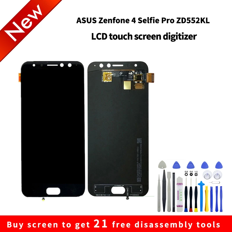 

For Asus Zenfone 4 Selfie Pro ZD552KL LCD display High quality HD brand new screen assembly with Disassembly tools